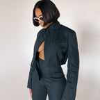 BELLA CROP DENIM BLAZER