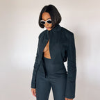 BELLA CROP DENIM BLAZER